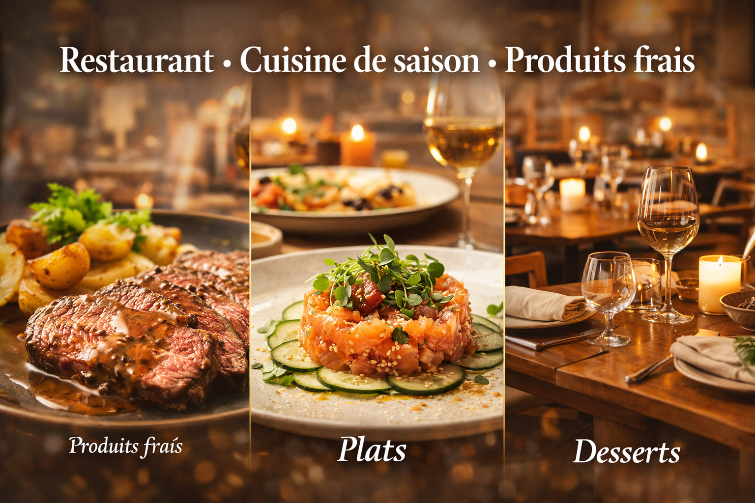Restaurant • Cuisine de saison • Produits frais